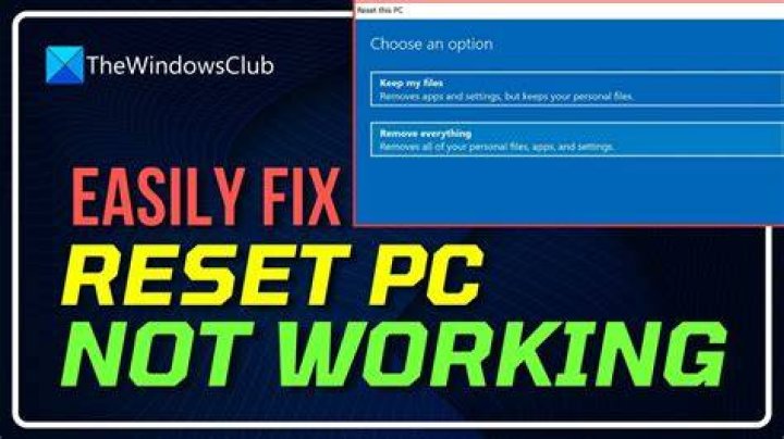 Reset this PC not working in Windows 10/11