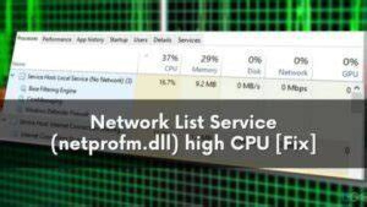 Restart Network List Service