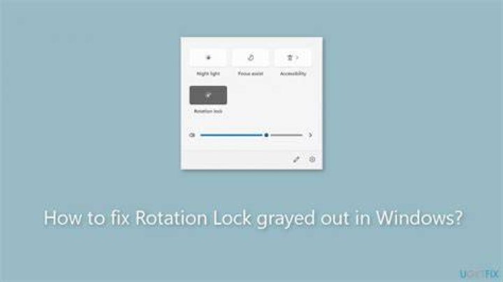 Rotation Lock grayed out in Windows 10