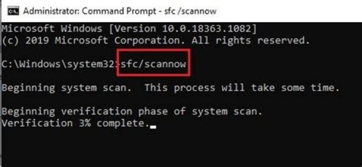 run SFC scan to fix NSIS error in Windows 11