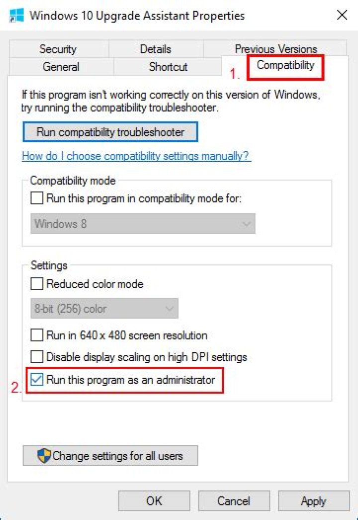 Run this program as an administrator to fix 0xc00007b error windows 11