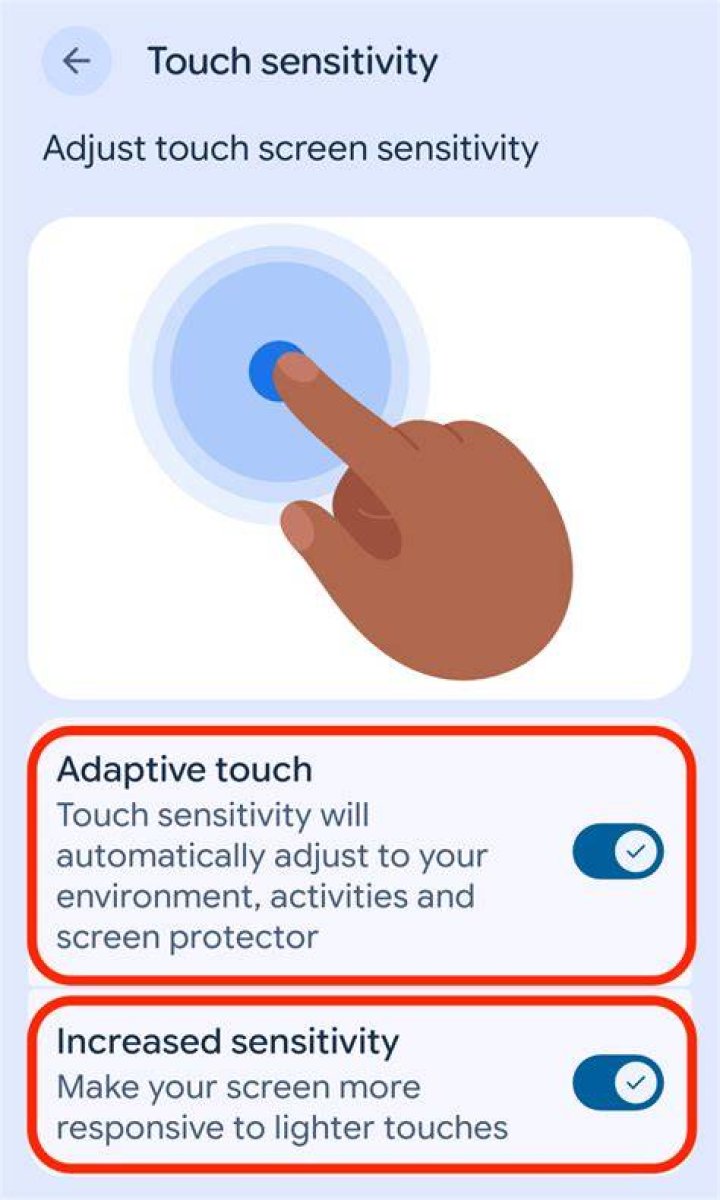 Samsung Galaxy S5 touch sensitivity