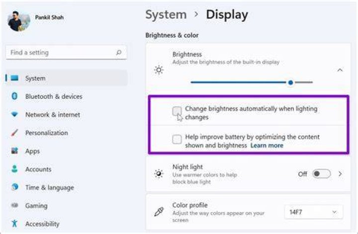 Screen brightness option not showing up