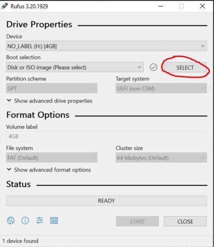 select ISO file select ISO file rufus how to install windows 10 on second drive