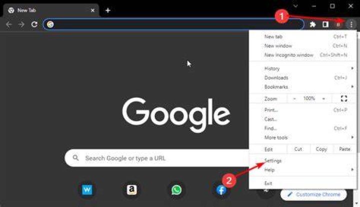 settings chrome address bar missing