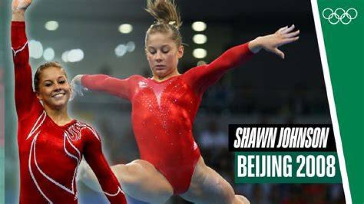 Shawn Johnson in 2008 (left) and 2018 (right)