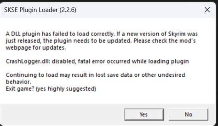 The Skyrim Options window Skyrim Options window Skyrim Failed to initialize render
