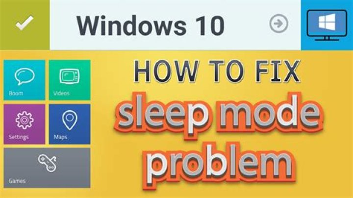 sleep mode problem windows 10