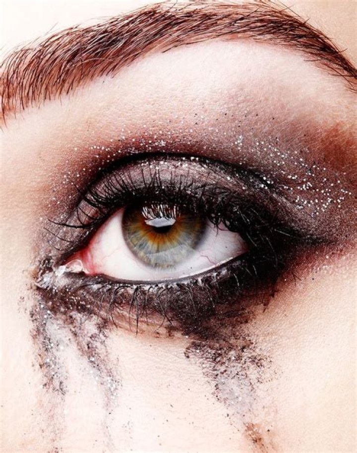 smudged eye makeup