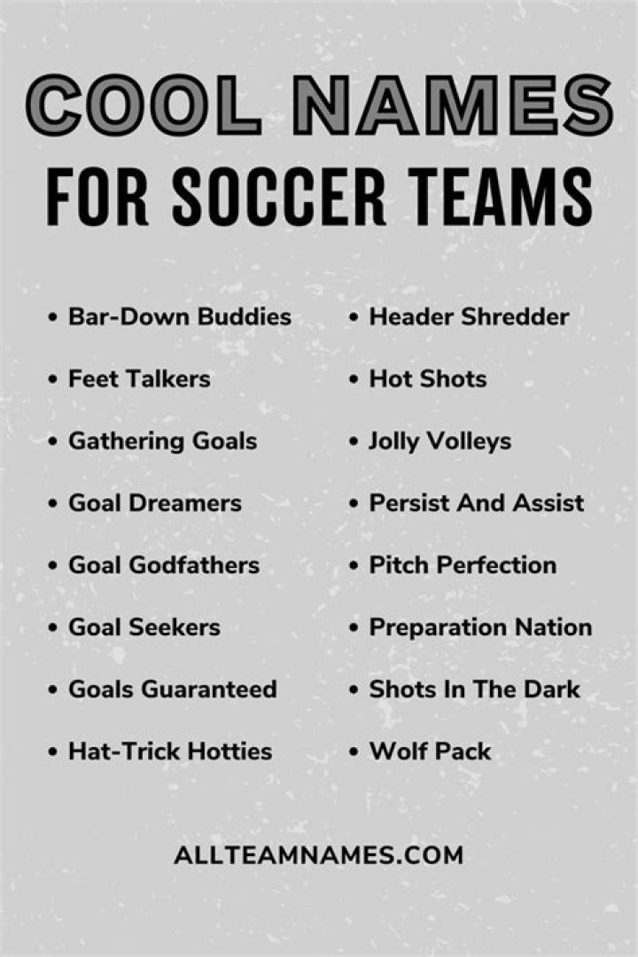 soccer team name list Funny Soccer Team Names, Running Team Names