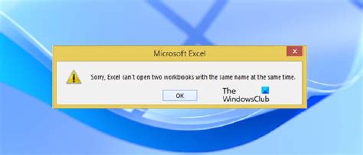 Sorry, Excel cannot open two workbooks with the same name