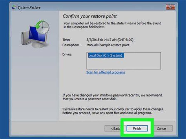 system restore