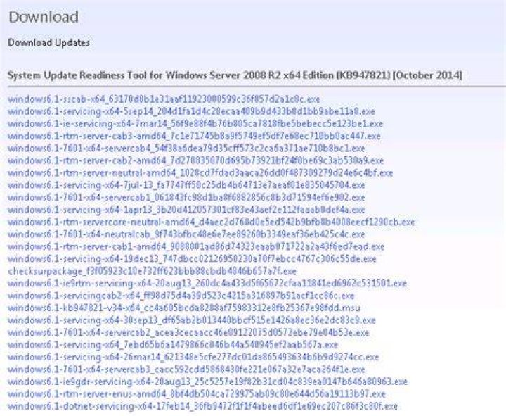 System Update Readiness tool windows 7