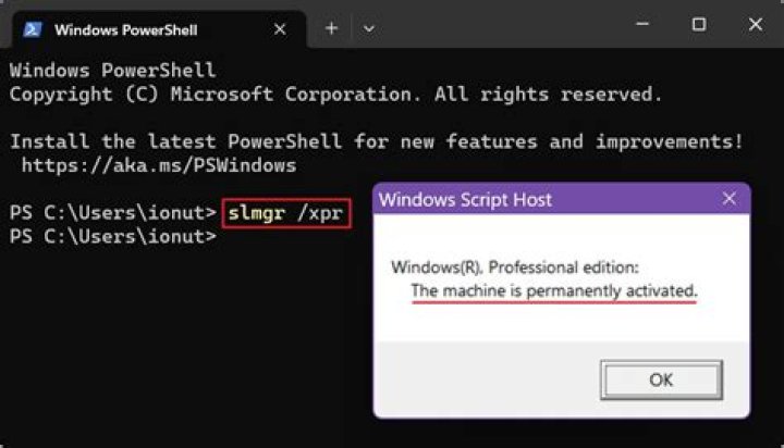 Windows is activated The machine is permanently activated