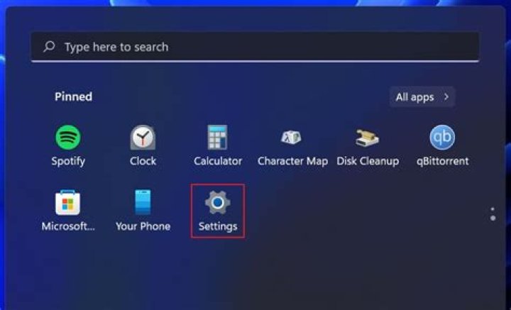 The pinned Settings app shortcut The pinned Settings app 0x80073cfb microsoft store