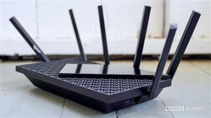 TP Link Archer AX73 angled view TP Link Archer AX73 angled view