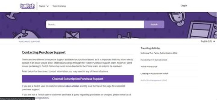 Twitch purchase support webpage Twitch purchase support - Twitch not eligible for this purchase