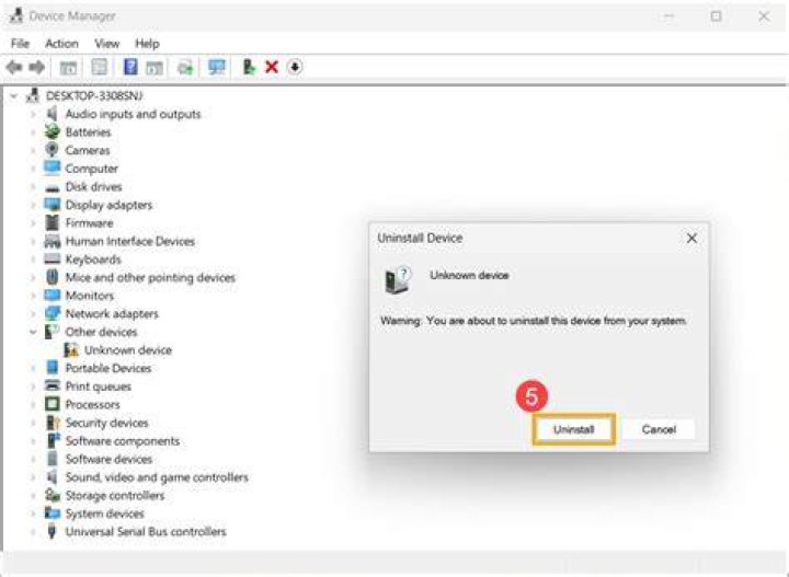 Uninstall device to fix windows 11 VPN error 720
