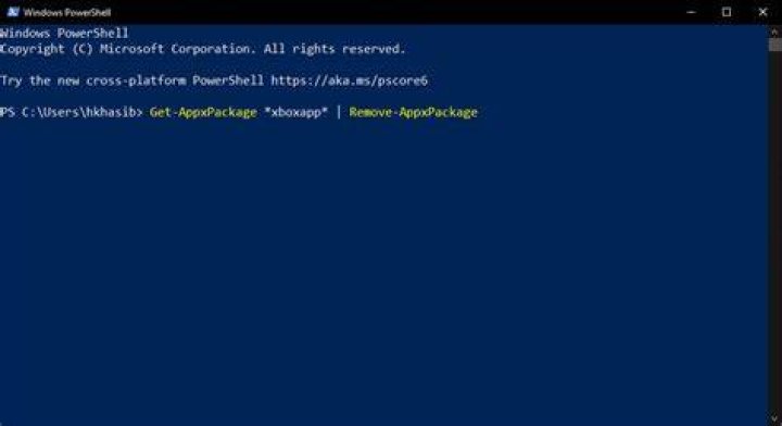 unintstalling xbox app powershell win10