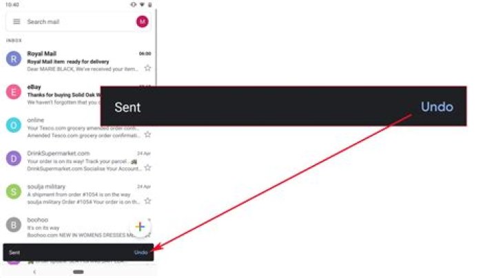 Unsend Gmail email using the new Gmail Android app