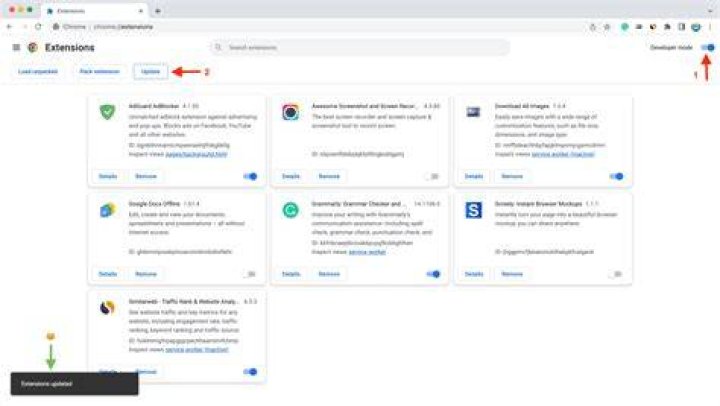 updating chrome extensions