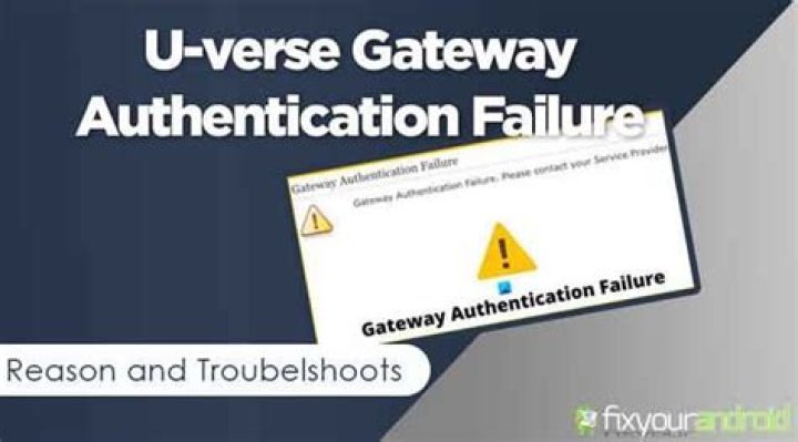 U-verse authentication failure