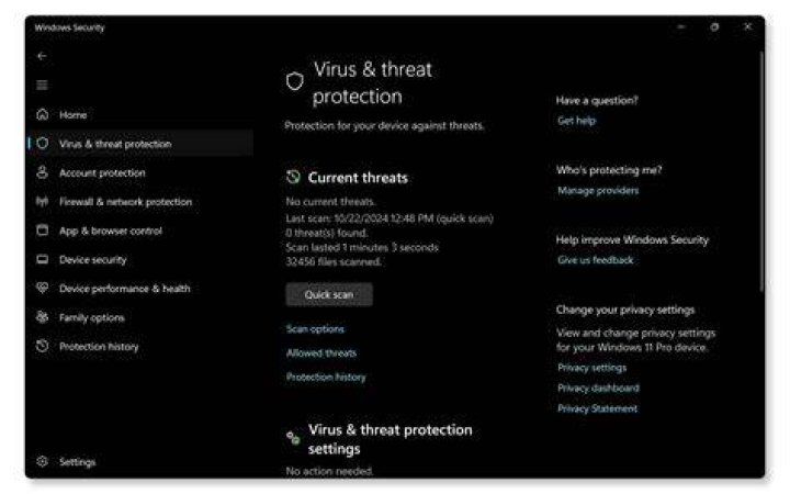 Virus and threat protection navigation option Virus & threat protection unityplayer.dll