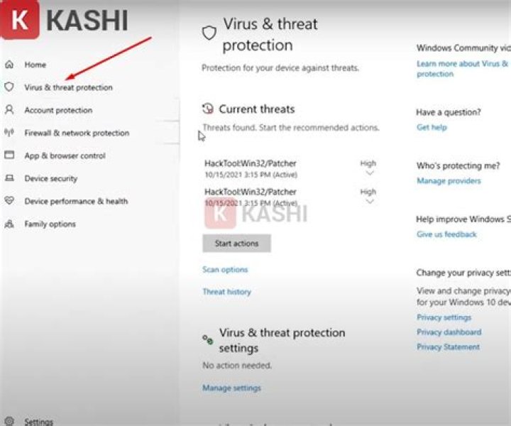 Virus & threat protection