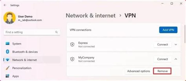 vpn remove