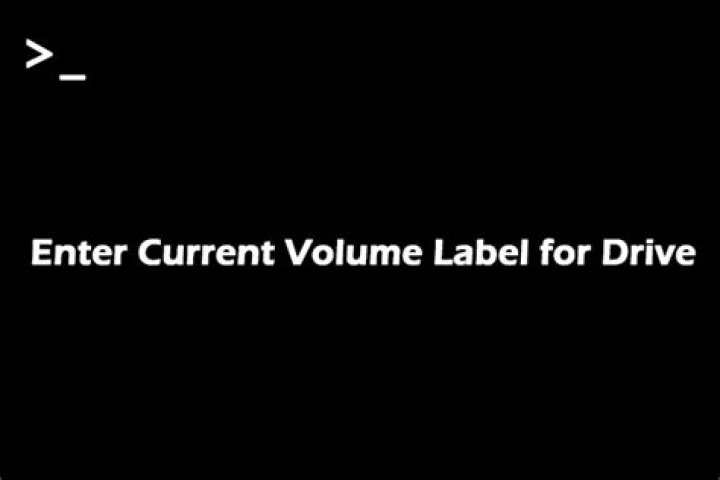 What does “Enter current volume label for drive C” mean?