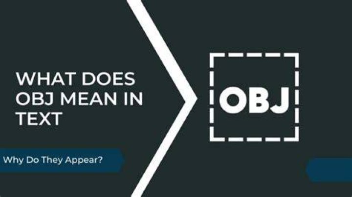 What does OBJ mean in text? What does OBJ mean in text?