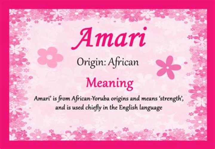 What Does The Name Amari Mean