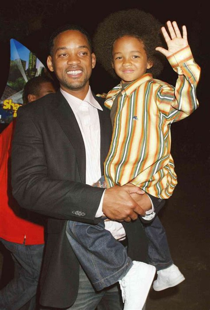 Will Smith hugging Jaden Smith