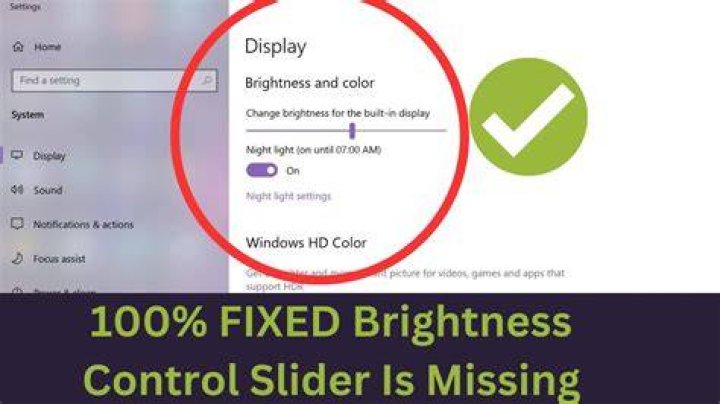 Windows 10/11 brightness slider missing