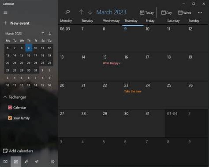 Windows 10/11 Calendar to get improved search function