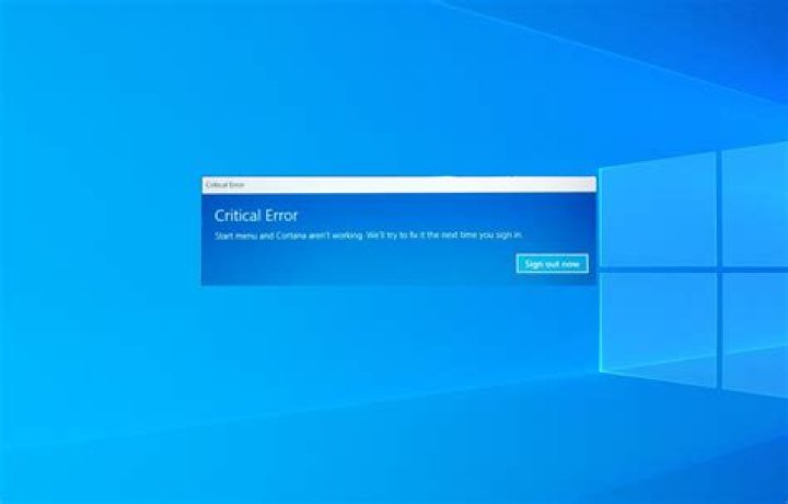 Windows 10/11 Cortana critical error