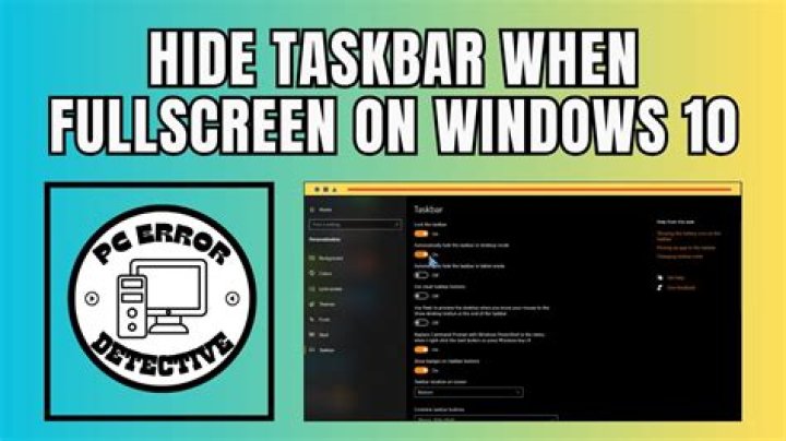 Windows 10 fullscreen problems