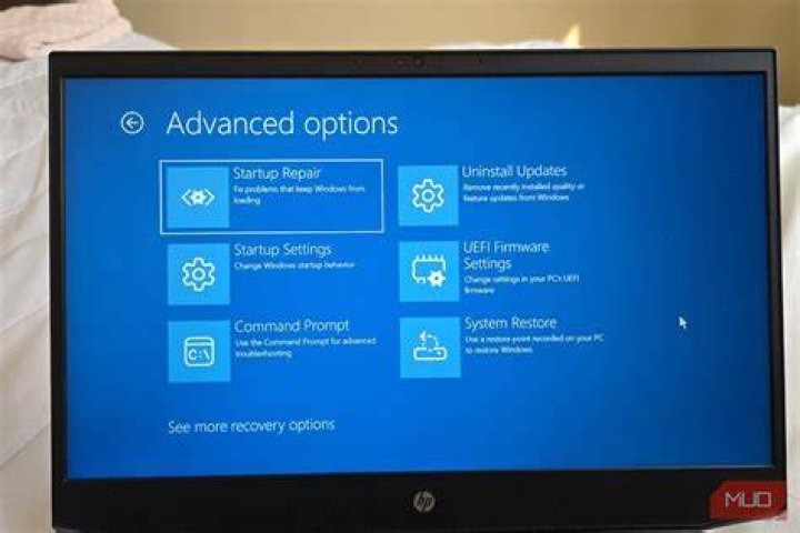 Start fresh Windows 10 recovery setting menu