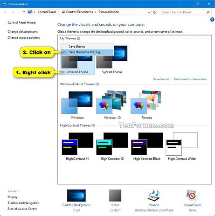 Windows 10 Save Theme for Sharing Windows 10 Save Theme for Sharing