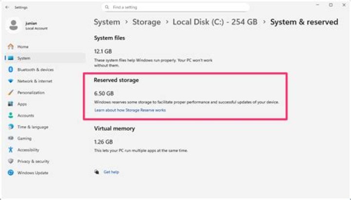 Windows 10 version 2004 will let you disable Reserved Storage
