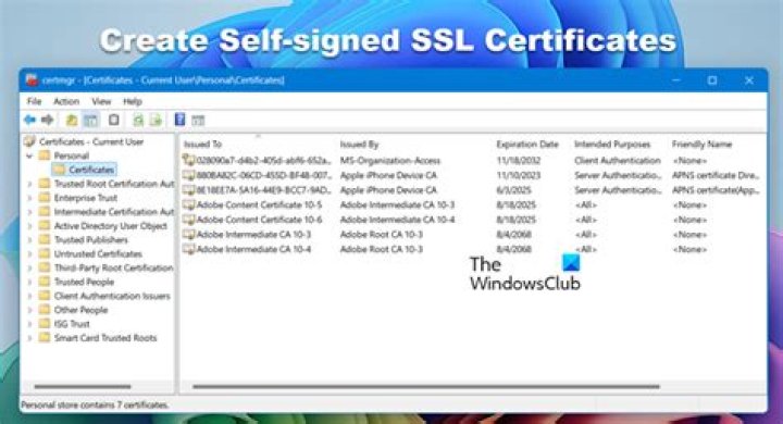 windows certificates