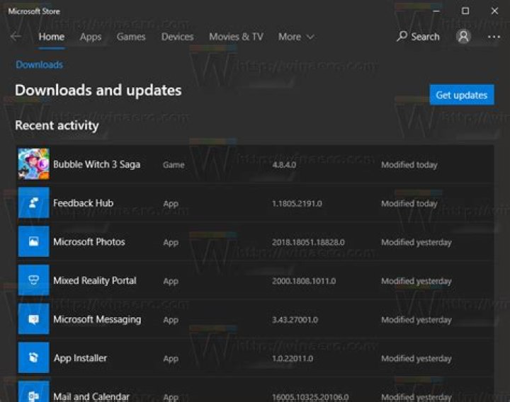 windows store updates