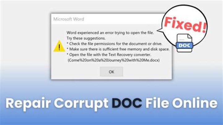 Word corrupted files - software to repair doc files