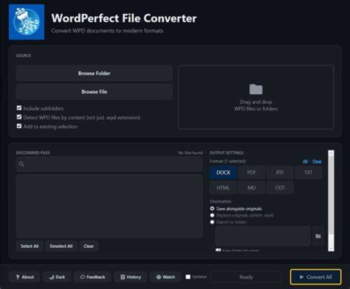 WordPerfect file in Microsoft Word WordPerfect file