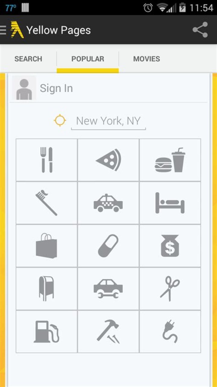 yellow pages app windows 8.1